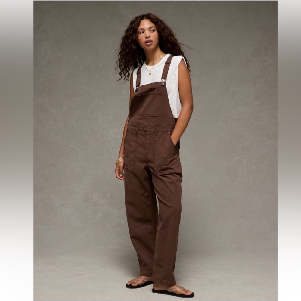 AE Brown Barrel Overalls in Deep Earth NWT